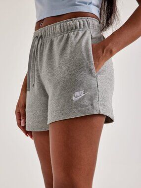 Nike Sportswear Club Essential Grey Fleece Sweat Shorts Gray Medium